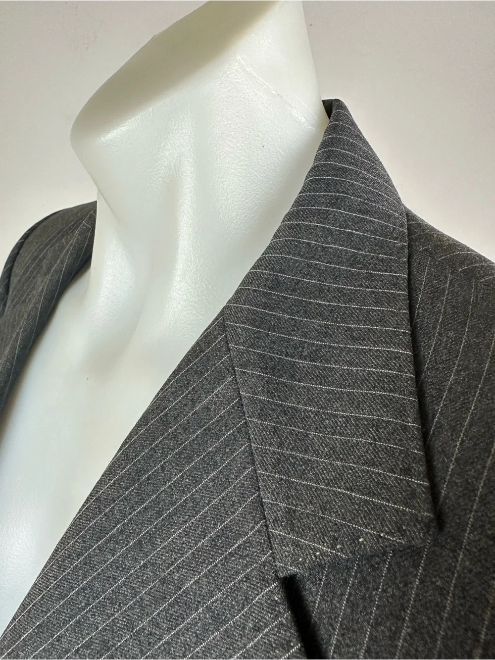 Lanvin Soft Wool Pinstripe Sport Jacket in Charcoal